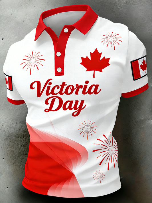 Men's Victoria Day Print Polo Shirt