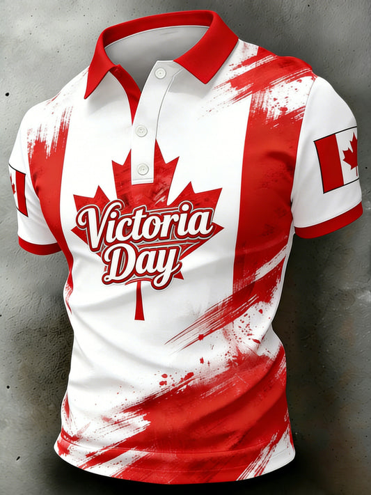 Men's Victoria Day Print Polo Shirt