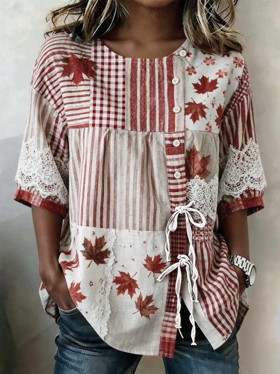 Women's Canada Printed Casual T-Shirt