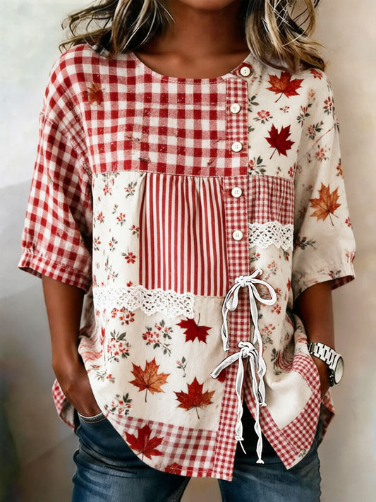 Women's Canada Printed Casual T-Shirt