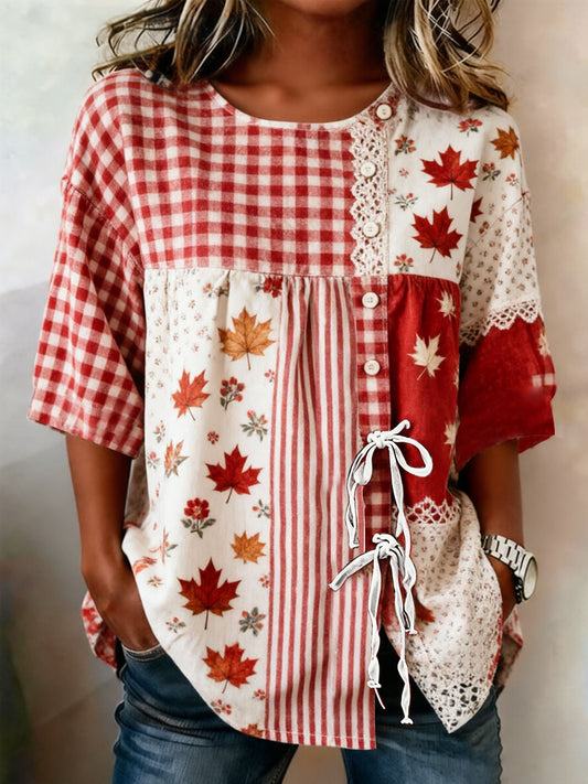 Women's Canada Printed Casual T-Shirt