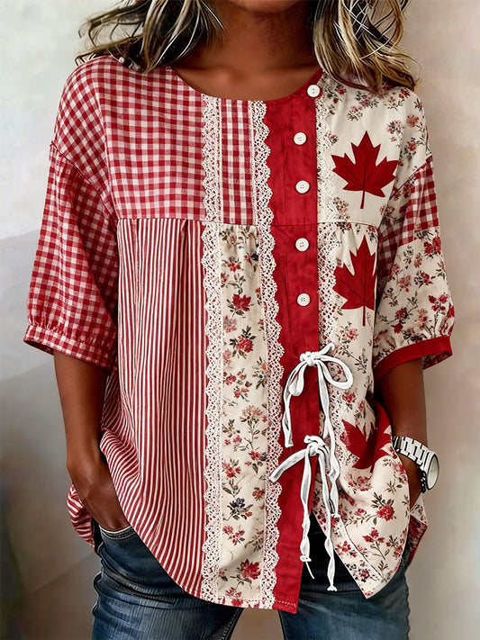 Women's Canada Printed Casual T-Shirt