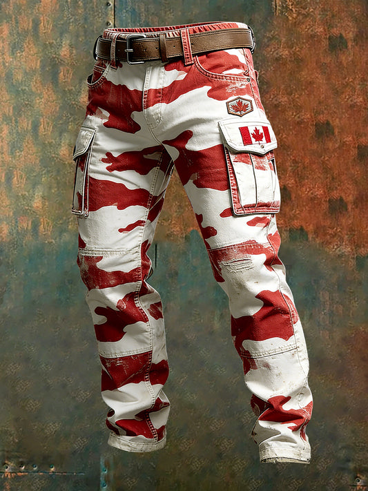 Men's Cargo Pants With Outdoor-Themed Prints