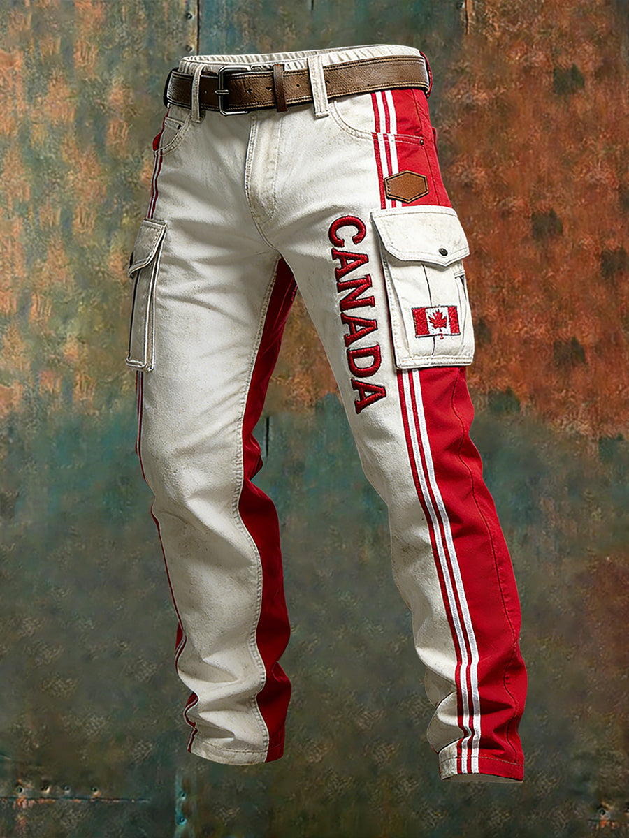 Men's Cargo Pants With Outdoor-Themed Prints