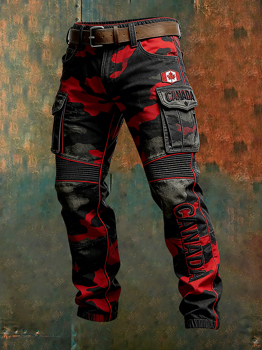 Men's Cargo Pants With Outdoor-Themed Prints