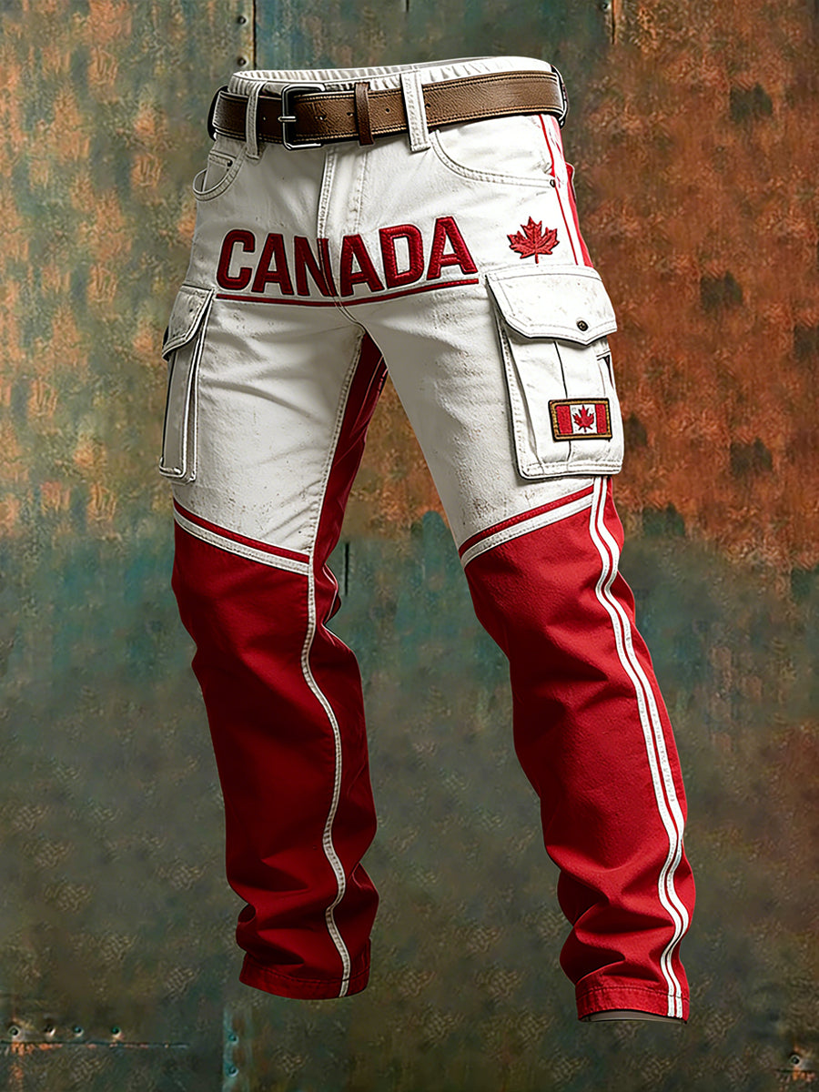 Men's Cargo Pants With Outdoor-Themed Prints
