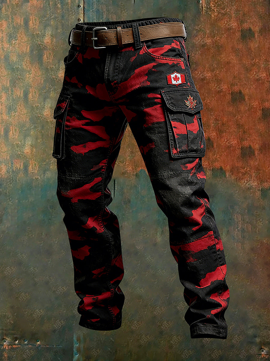 Men's Cargo Pants With Outdoor-Themed Prints