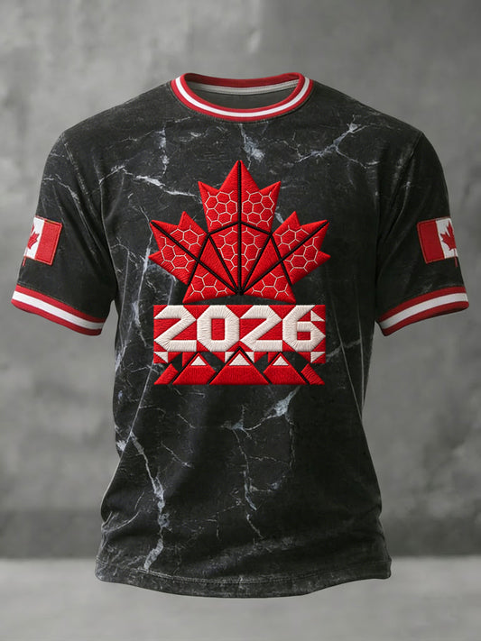 Retro Canada 2026 Soccer Match Casual T-Shirt