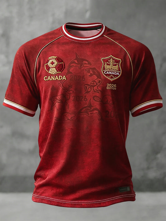 Canada 2026 Soccer Tournament Commemorative Casual T-Shirt