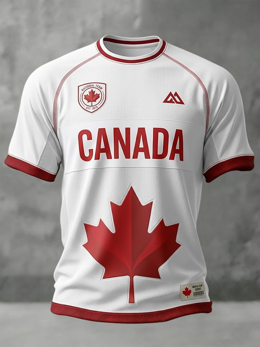 Retro Canada 2026 Soccer Match Casual T-Shirt