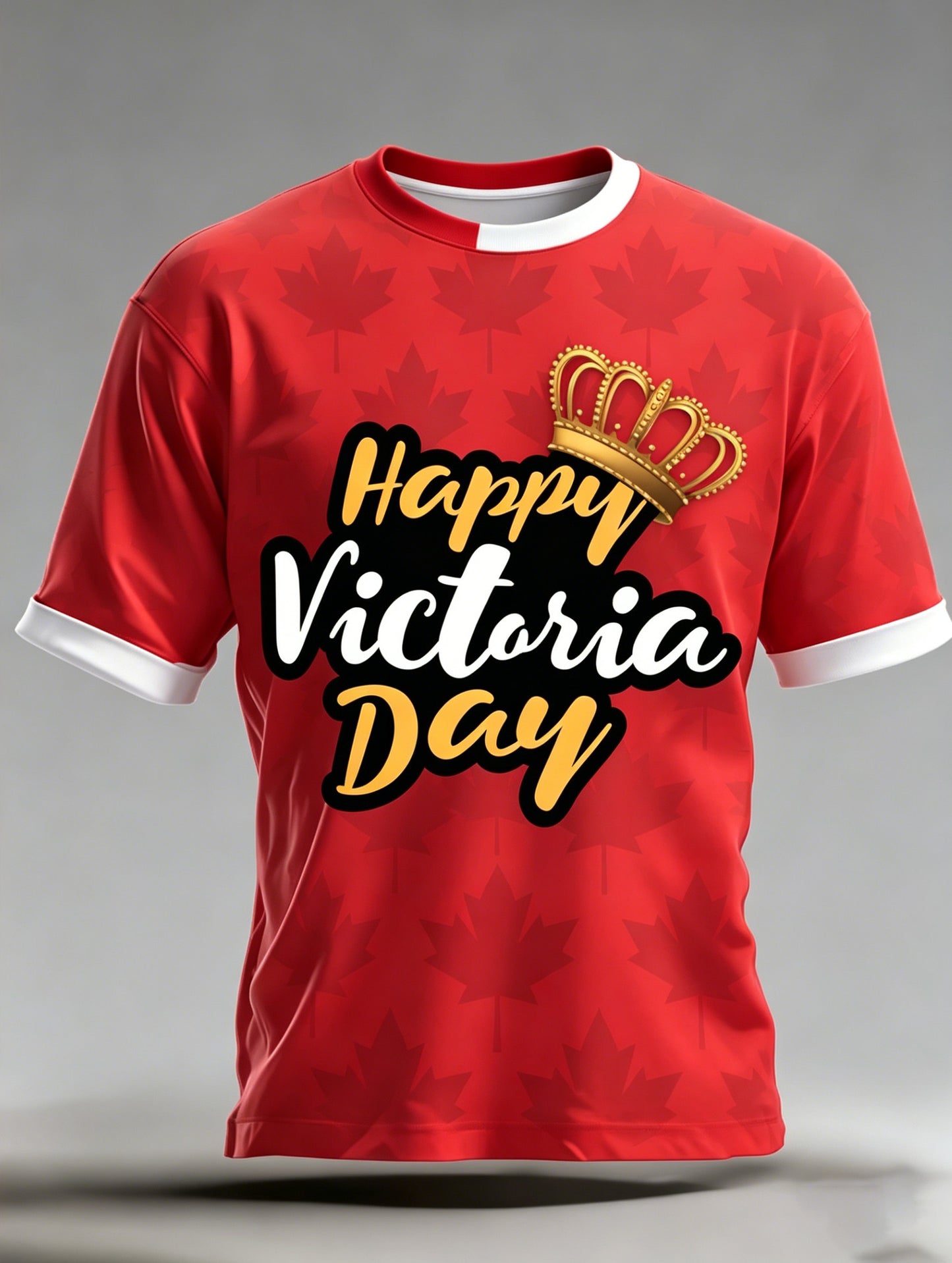 Men's Canadian Victoria Day Commemorative Art Print T-Shirt
