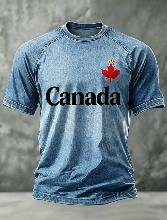 Men's Canadian Victoria Day Commemorative Art Print T-Shirt