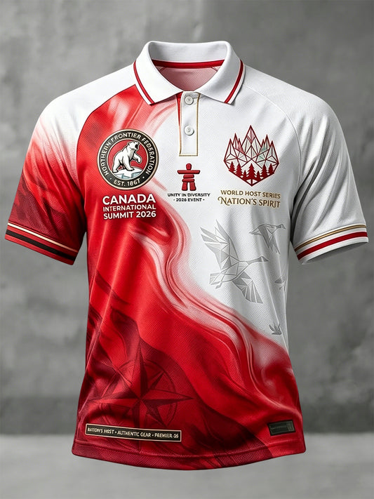 Canada 2026 Soccer Tournament Commemorative Casual Polo Shirt