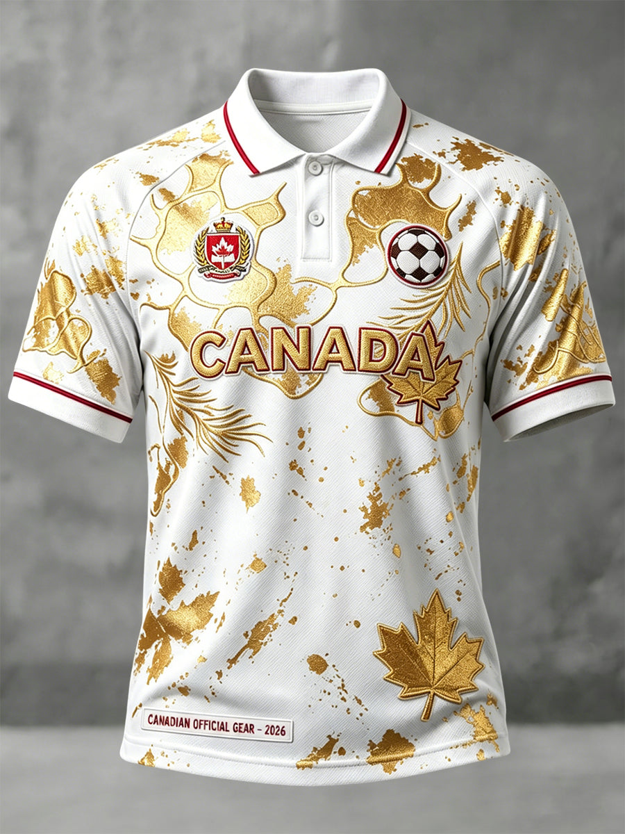 Canada 2026 Soccer-Themed Commemorative Polo Shirt