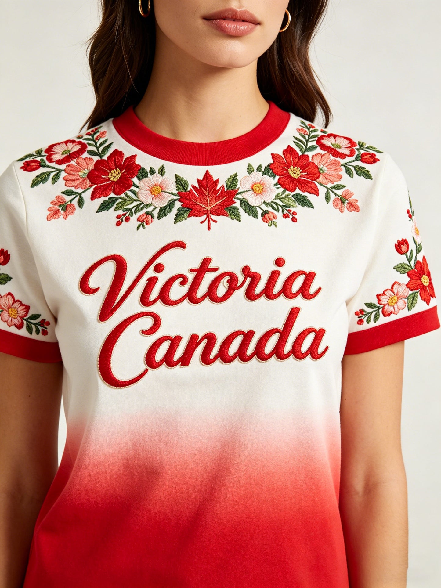 Women's Canadian Victoria Holiday Commemorative Art Print T-Shirt