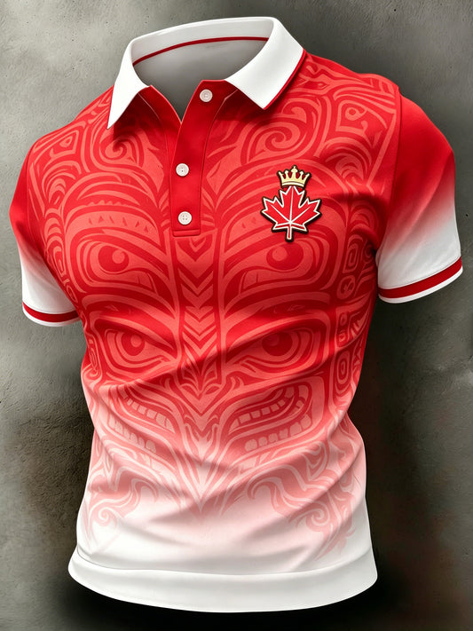 Men's Canada Victoria Day Commemorative Art Print Polo