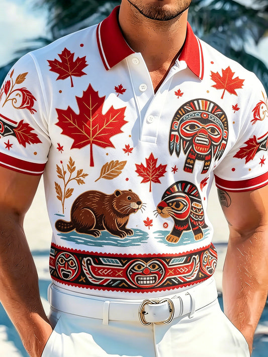 Men's Canada Victoria Day Commemorative Art Print Polo