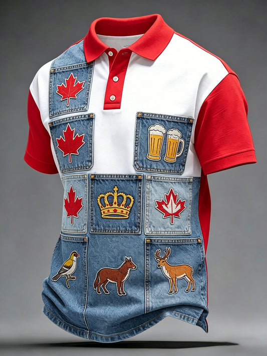 Men's Canada Victoria Day Commemorative Art Print Polo