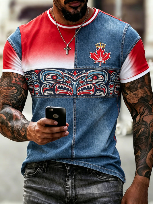 Men's Canada Victoria Day Commemorative Art Print T-Shirt