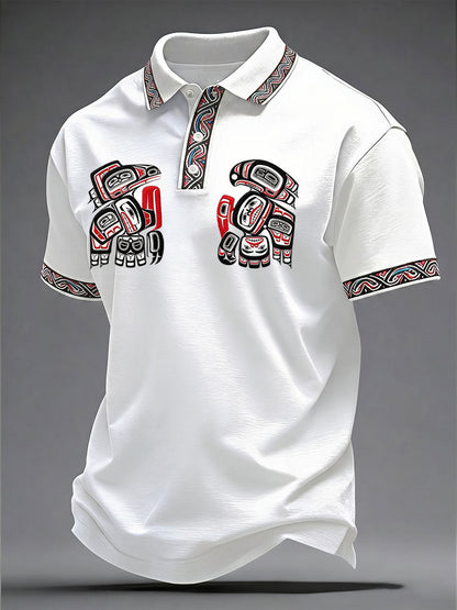 Men's Indigenous Totem Art Casual Top