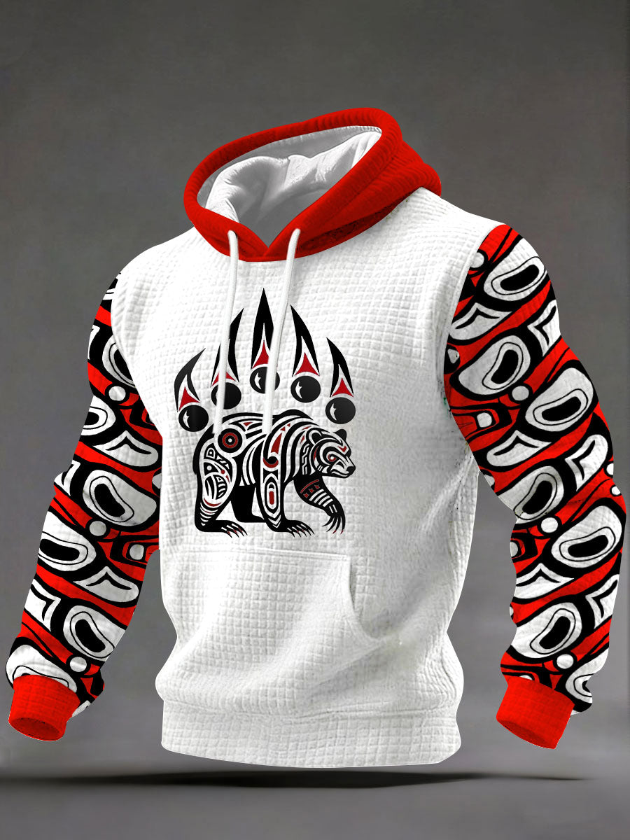Men's Indigenous Totem Art Casual Hoodie