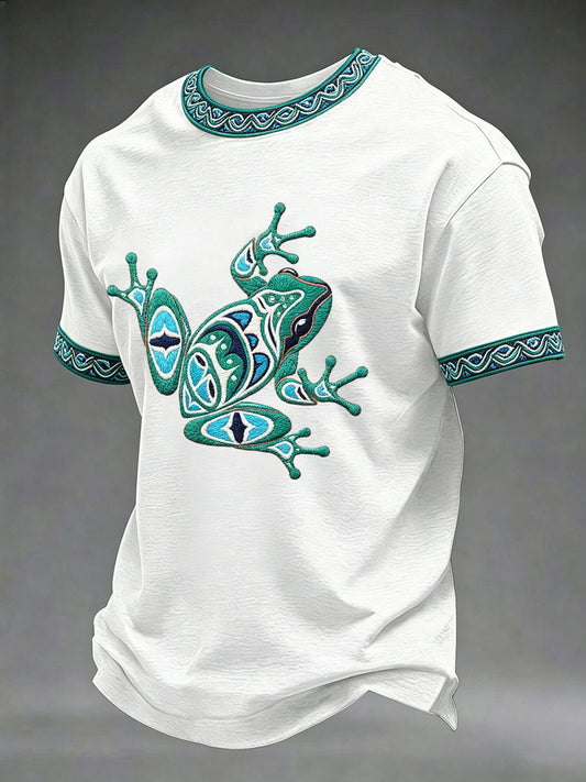 Men's Indigenous Totem Art Casual T-Shirt