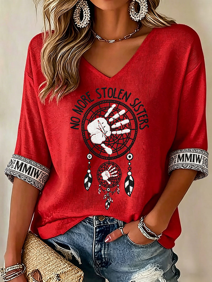 No More Stolen Sisters MMIW Graphic T-shirt