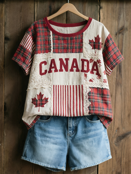 Women's Canadian Maple Leaf Casual T-Shirt