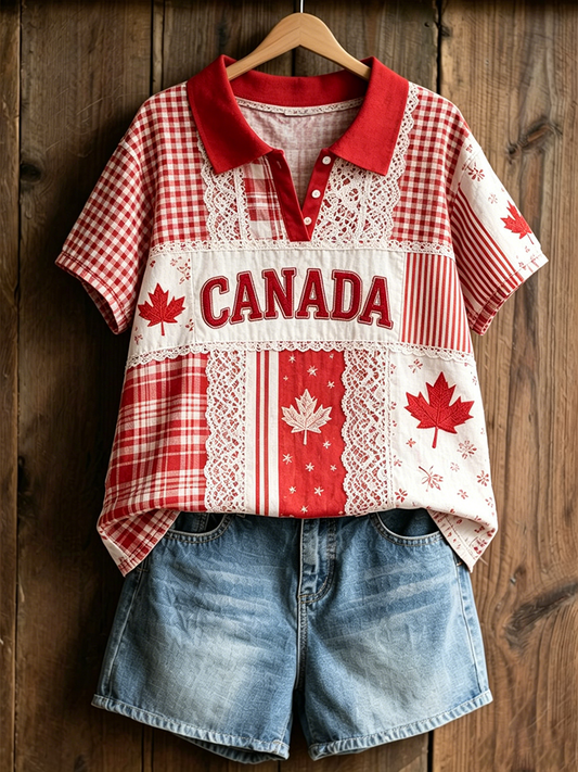 Women's Canadian Maple Leaf Casual Top