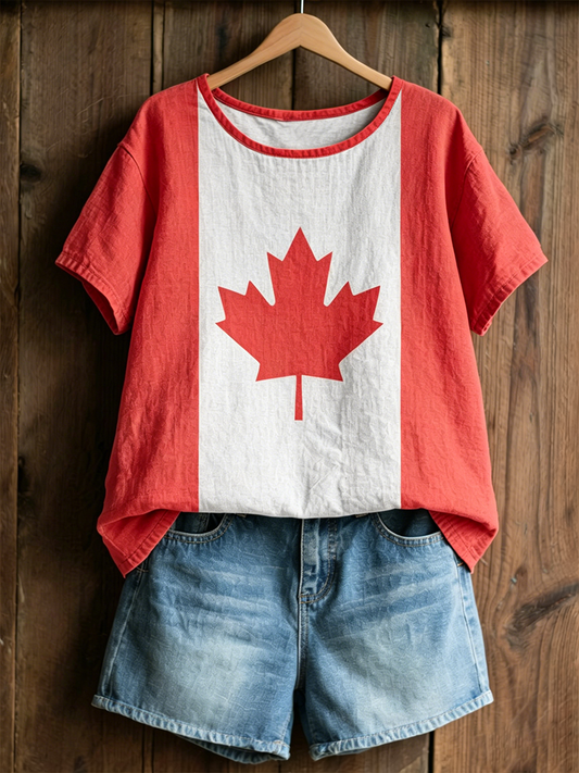 Women's Canadian Maple Leaf Casual T-Shirt