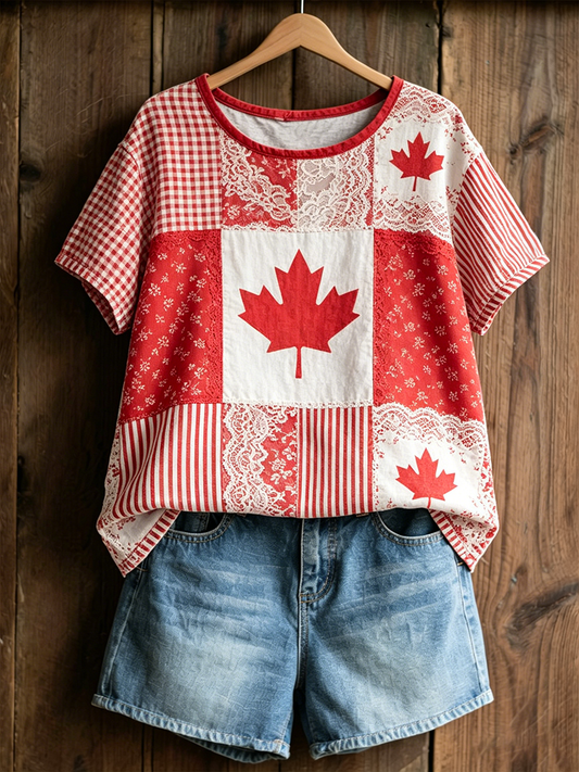 Women's Canadian Maple Leaf Casual T-Shirt