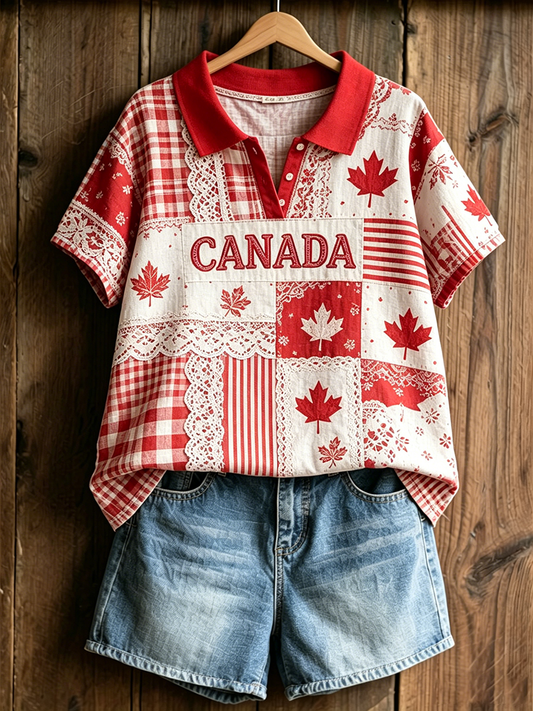 Women's Canadian Maple Leaf Casual Top