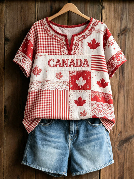 Women's Canadian Maple Leaf Casual T-Shirt