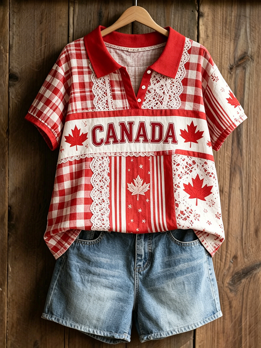 Women's Canadian Maple Leaf Casual Top