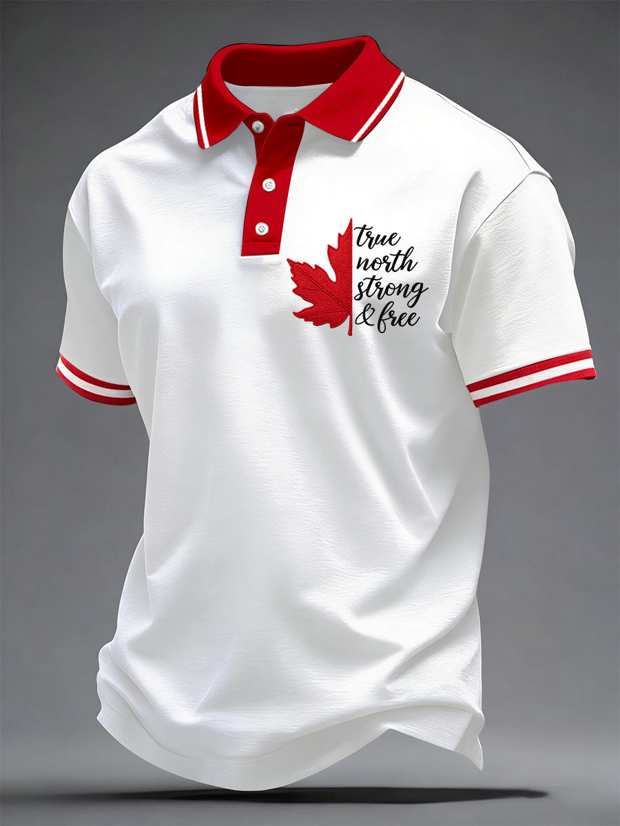 Men's Canada True North Strong And Free Printed Casual Top
