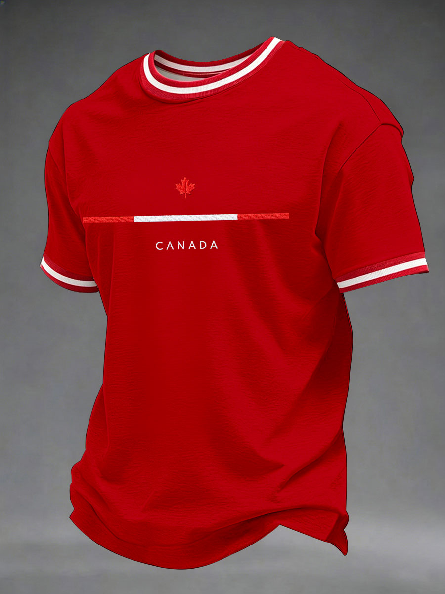 Men's Canada Print Casual T-Shirt