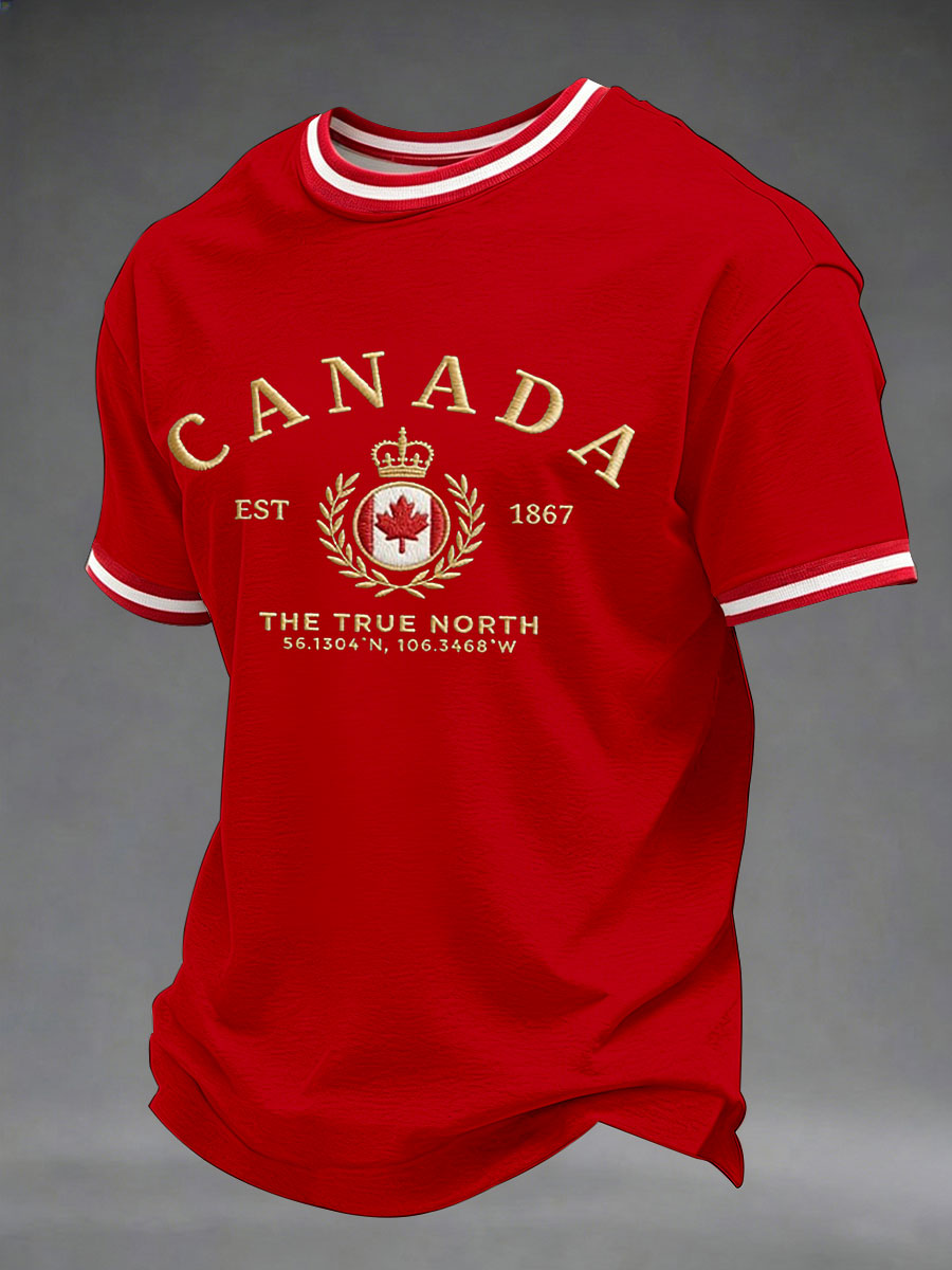 Men's Canada Print Casual T-Shirt