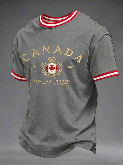 Men's Canada Print Casual T-Shirt