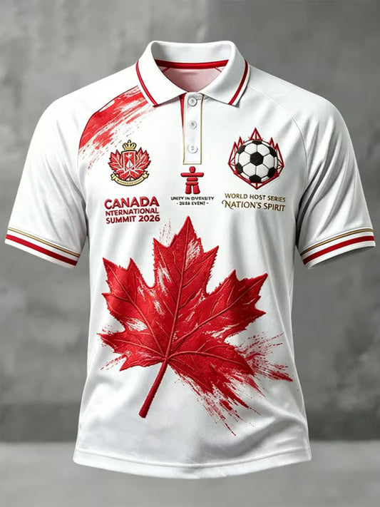 Men's Canada Soccer Print Casual Top