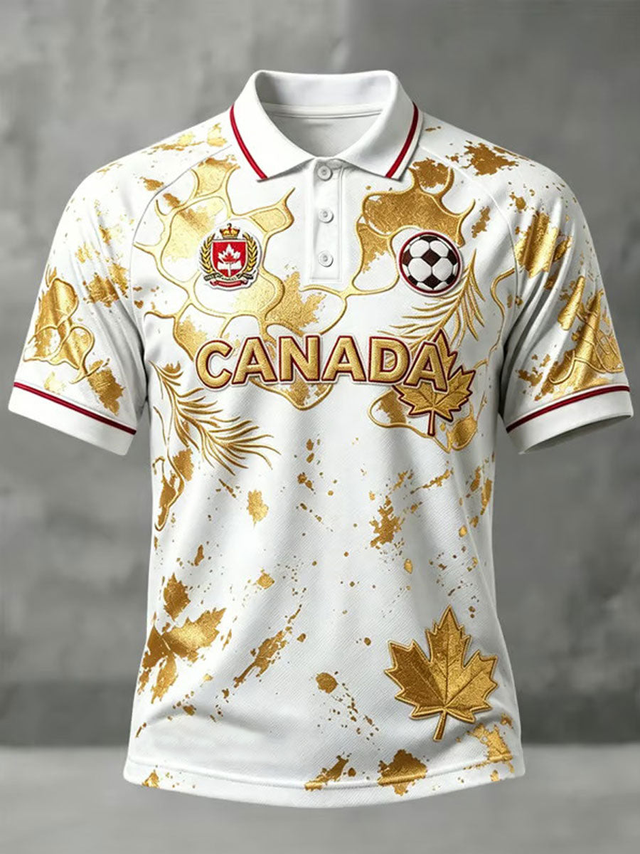 Men's Canada Soccer Print Casual Top