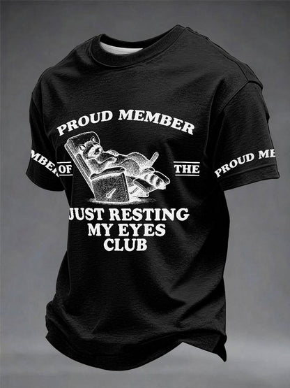 Men's “Just Resting My Eyes Club ” Father's Day Fun Casual T-shirt