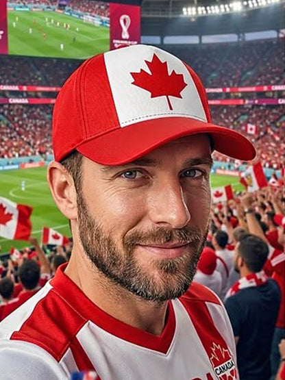 Unisex Canada Soccer Print Hat