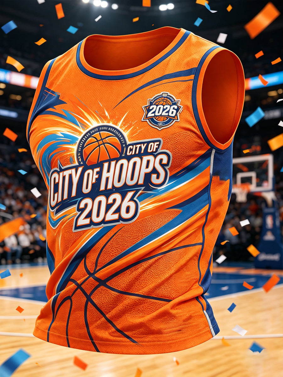 Men's Classic Basketball Fan Graphic Print Vest Top