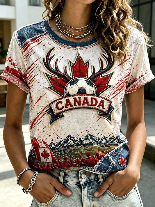 Women's Canada Football Short-Sleeved T-shirt
