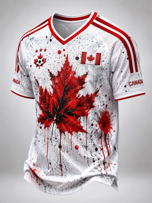 Men's Canada Football V-neck T-shirt