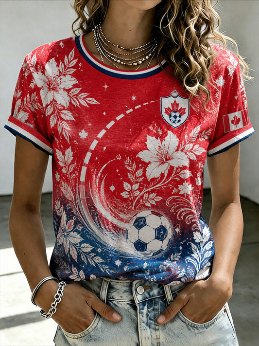 Women's Canada Football Short-Sleeved T-Shirt