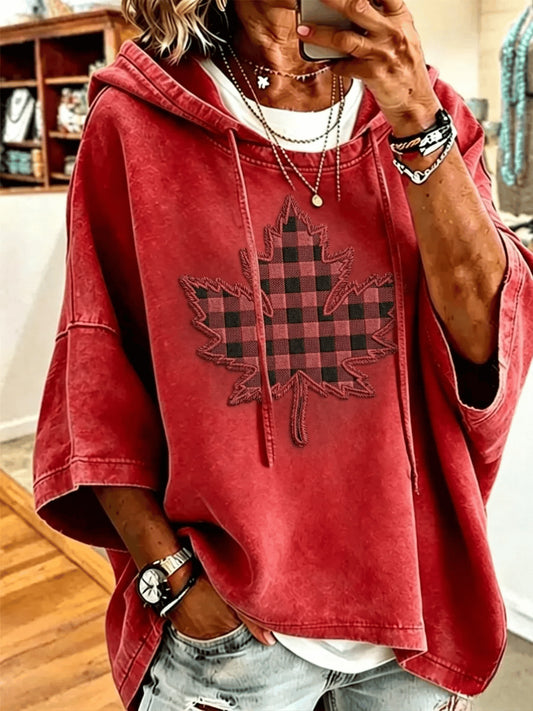 Women's Canada Print Casual Hoodie