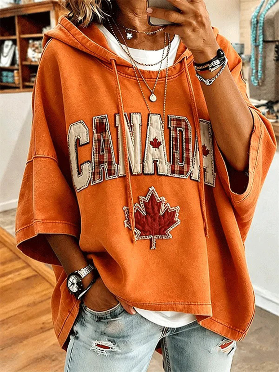 Women's Canada Print Casual Hoodie