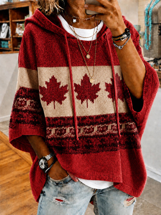 Women's Canada Print Casual Hoodie