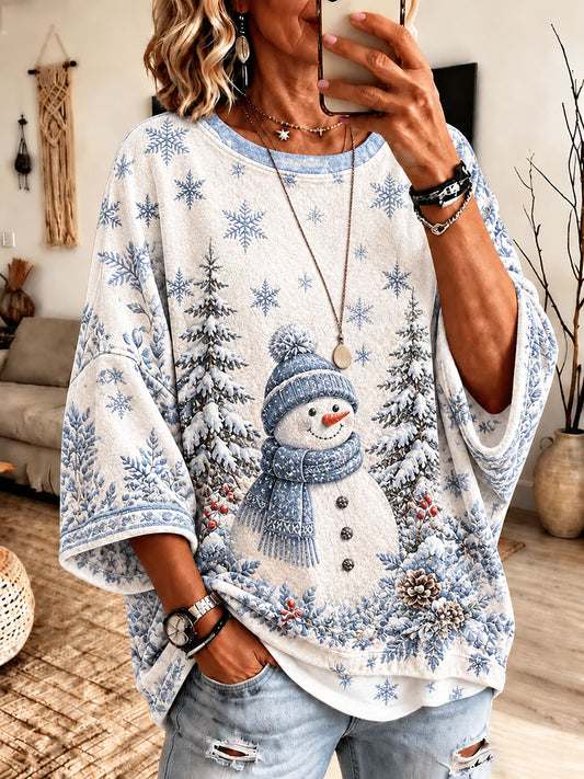 Women's Christmas Print Casual Top
